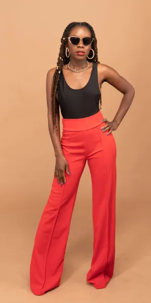 Boss Lady Wide Leg pants(Red)