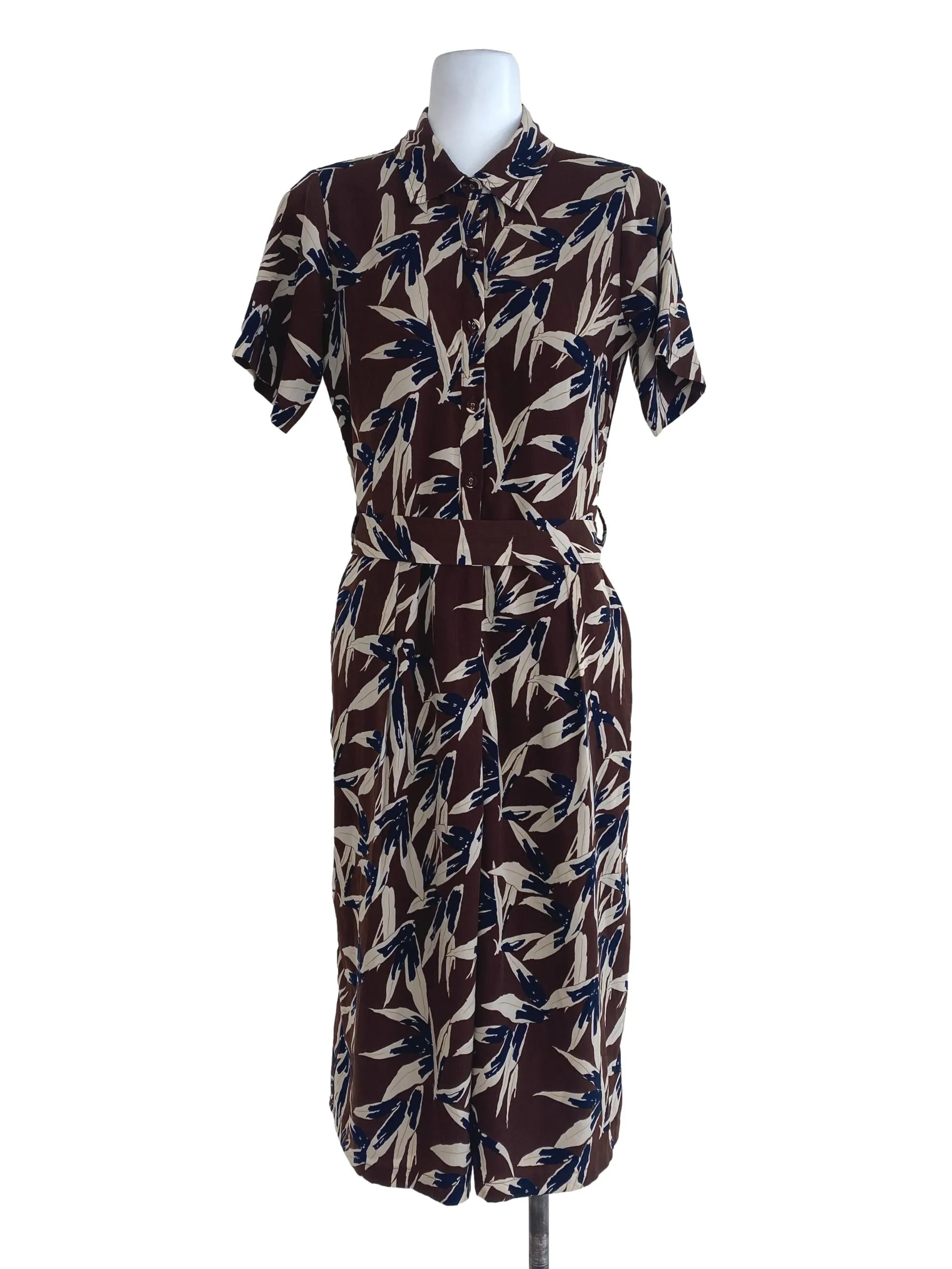 Brown Floral Jumpsuits