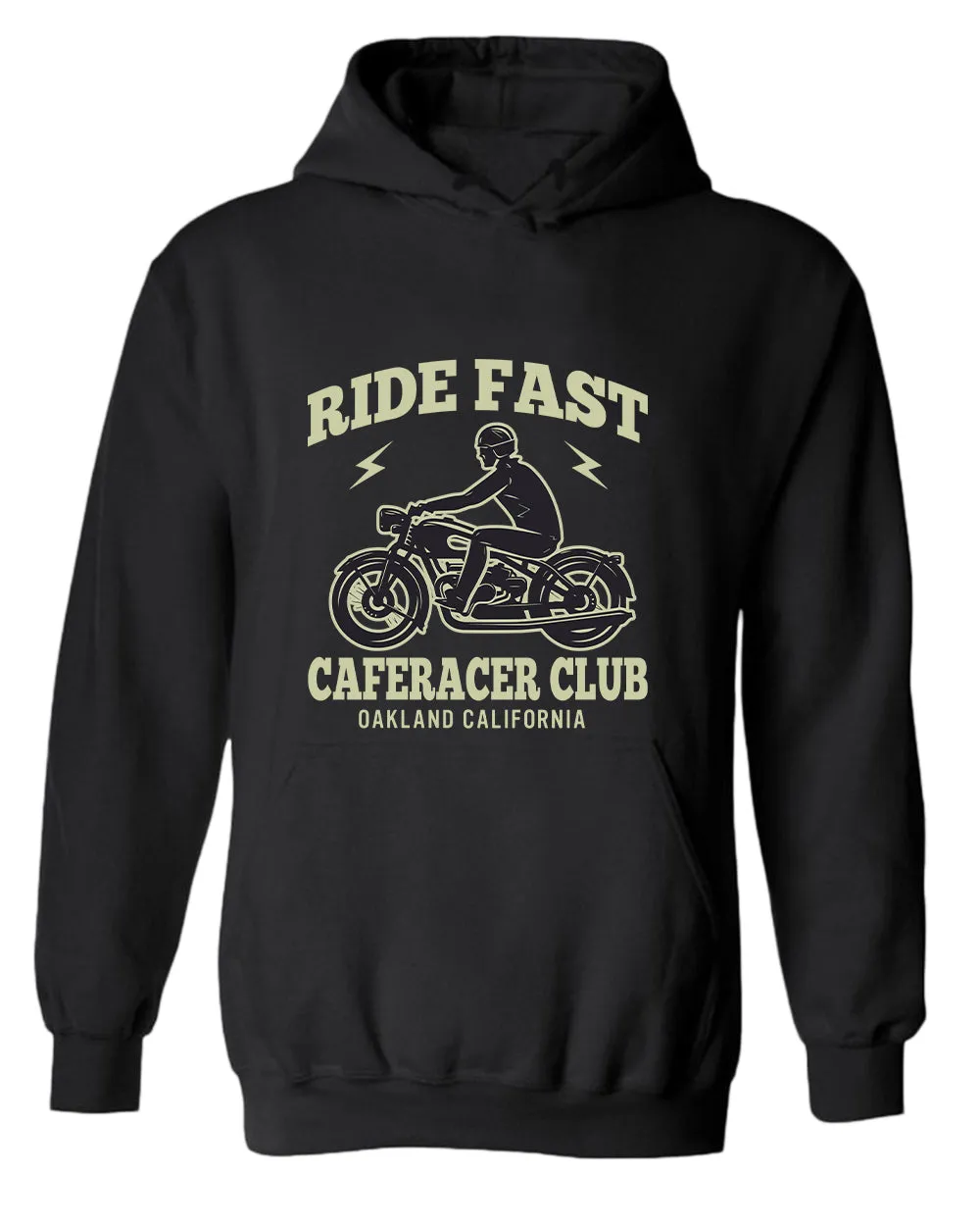 Caferacer club ride fast motorcycle california hoodie