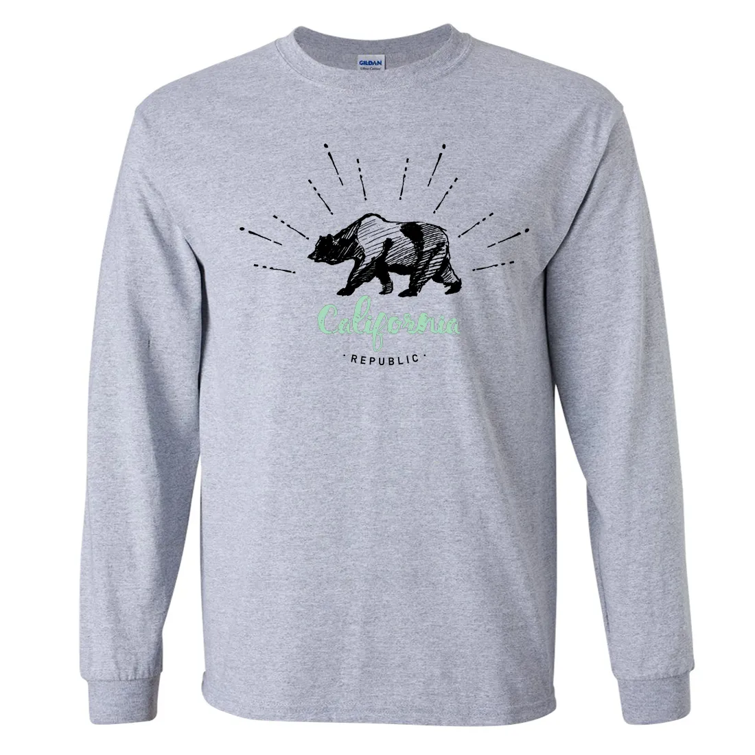 California Republic Stencil Long Sleeve Shirt