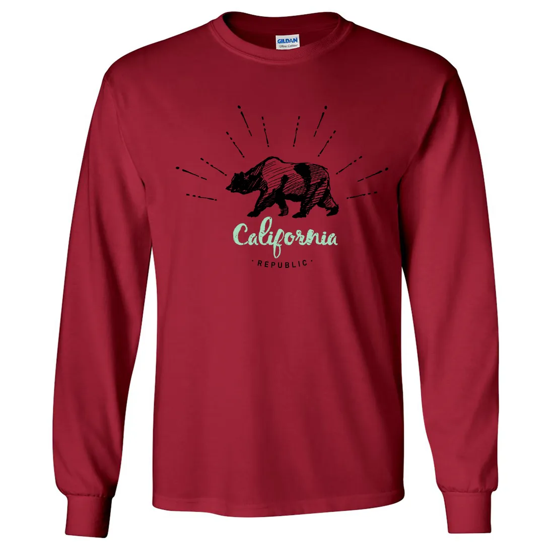California Republic Stencil Long Sleeve Shirt
