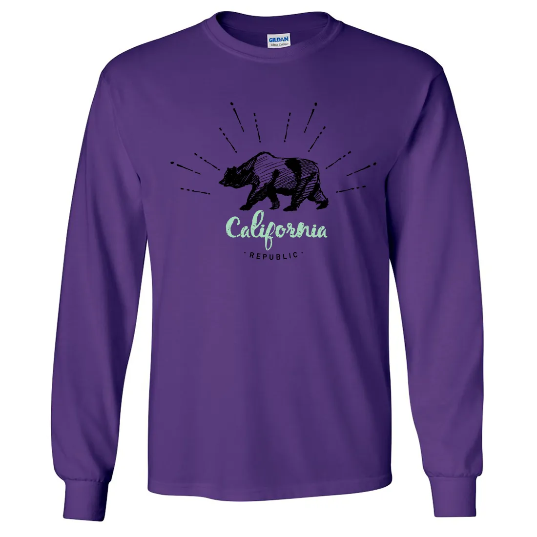 California Republic Stencil Long Sleeve Shirt