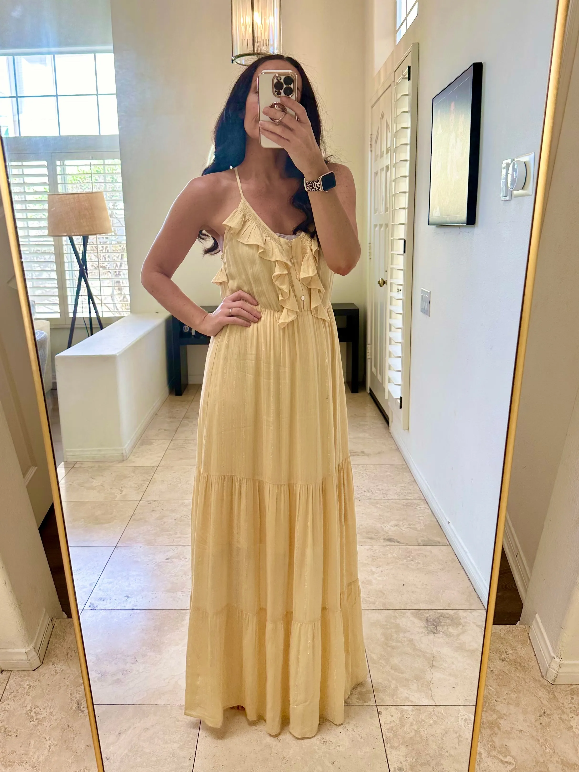 D151 LUREX RUFFLE MAXI