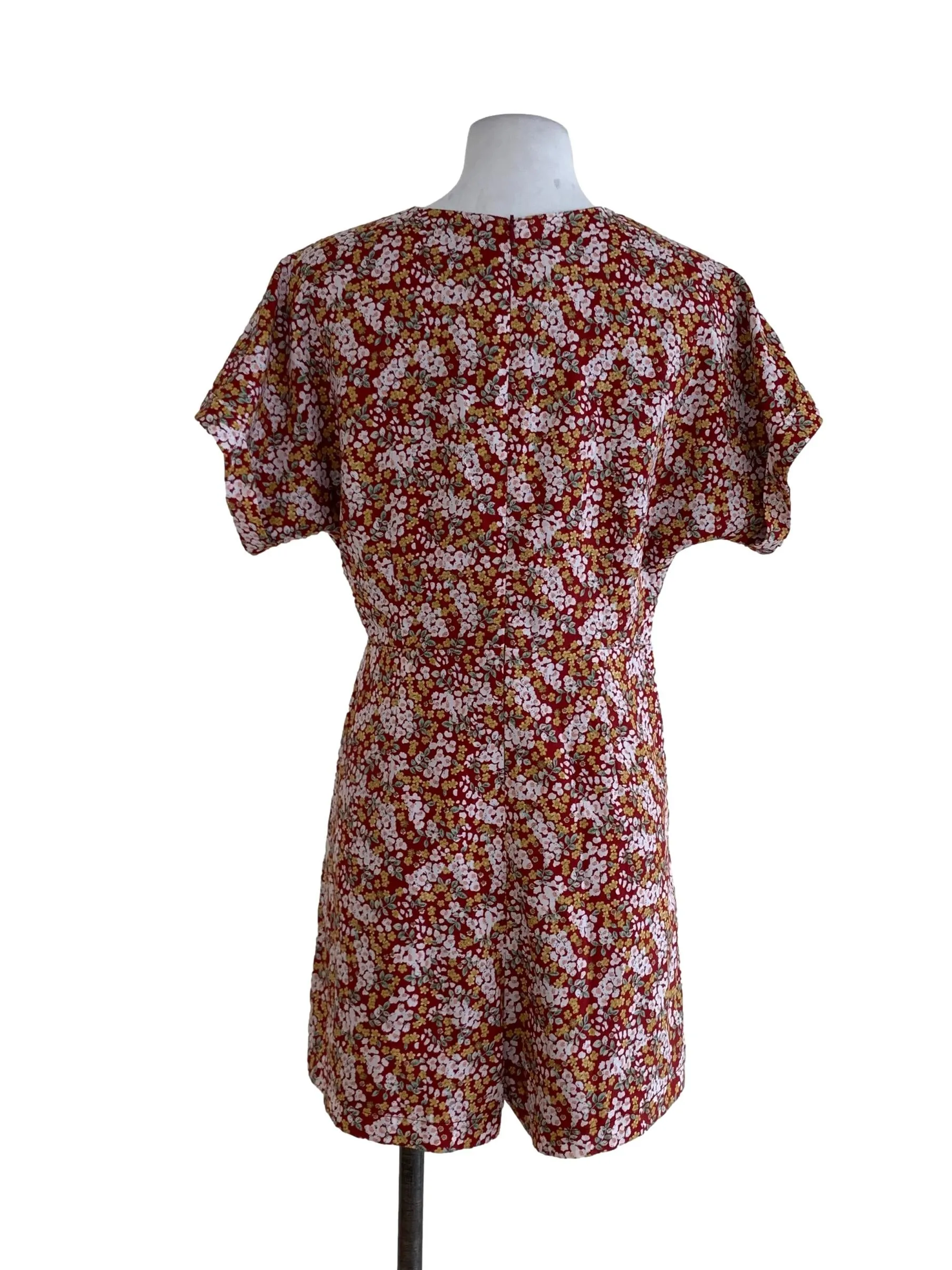 Maroon Floral Jumpsuit