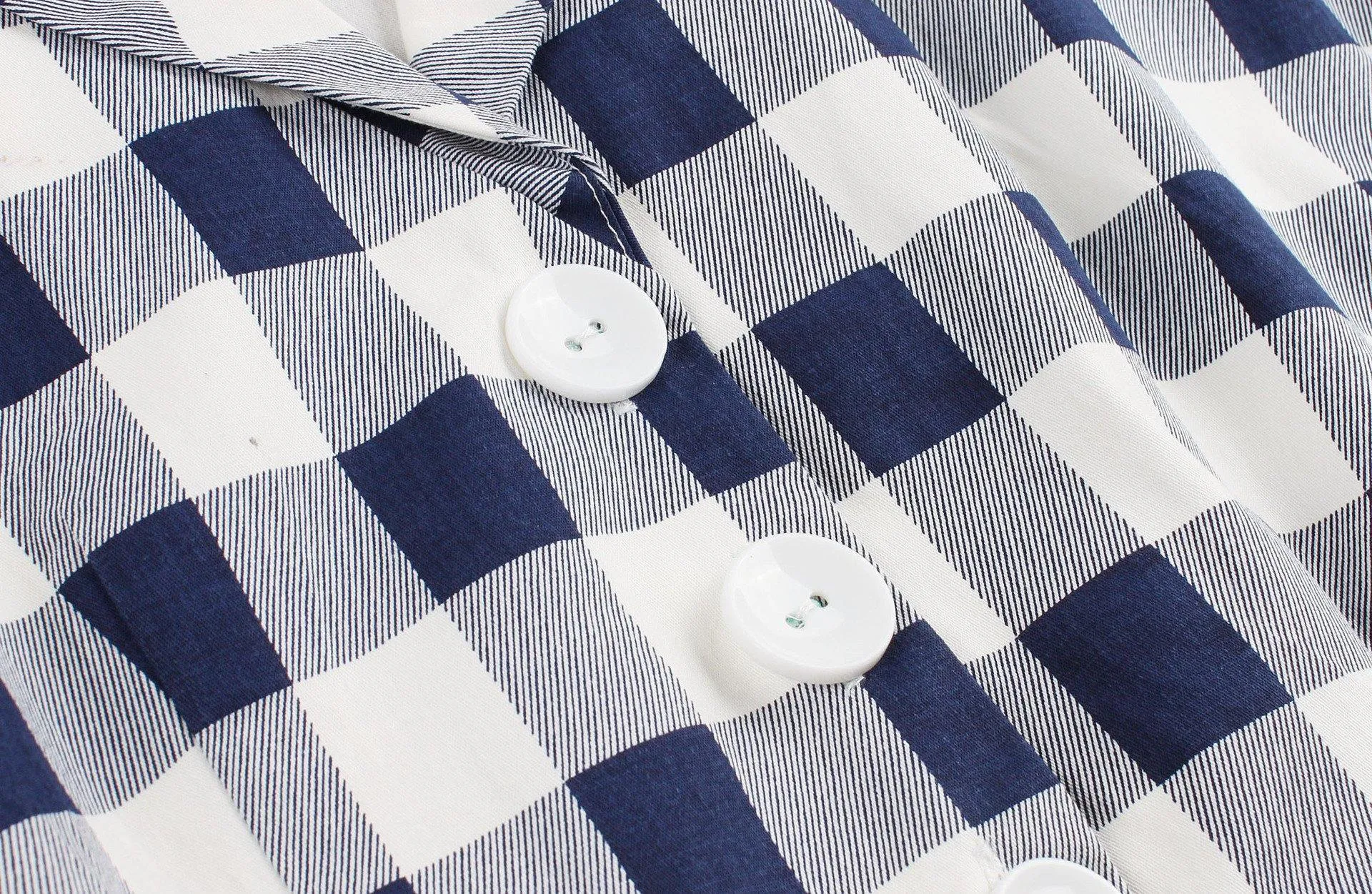 Plus Sizes Plaid Midi Length Dresses
