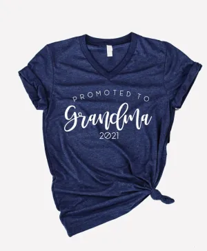 Promoted To Grandma Shirt | Unisex V Neck