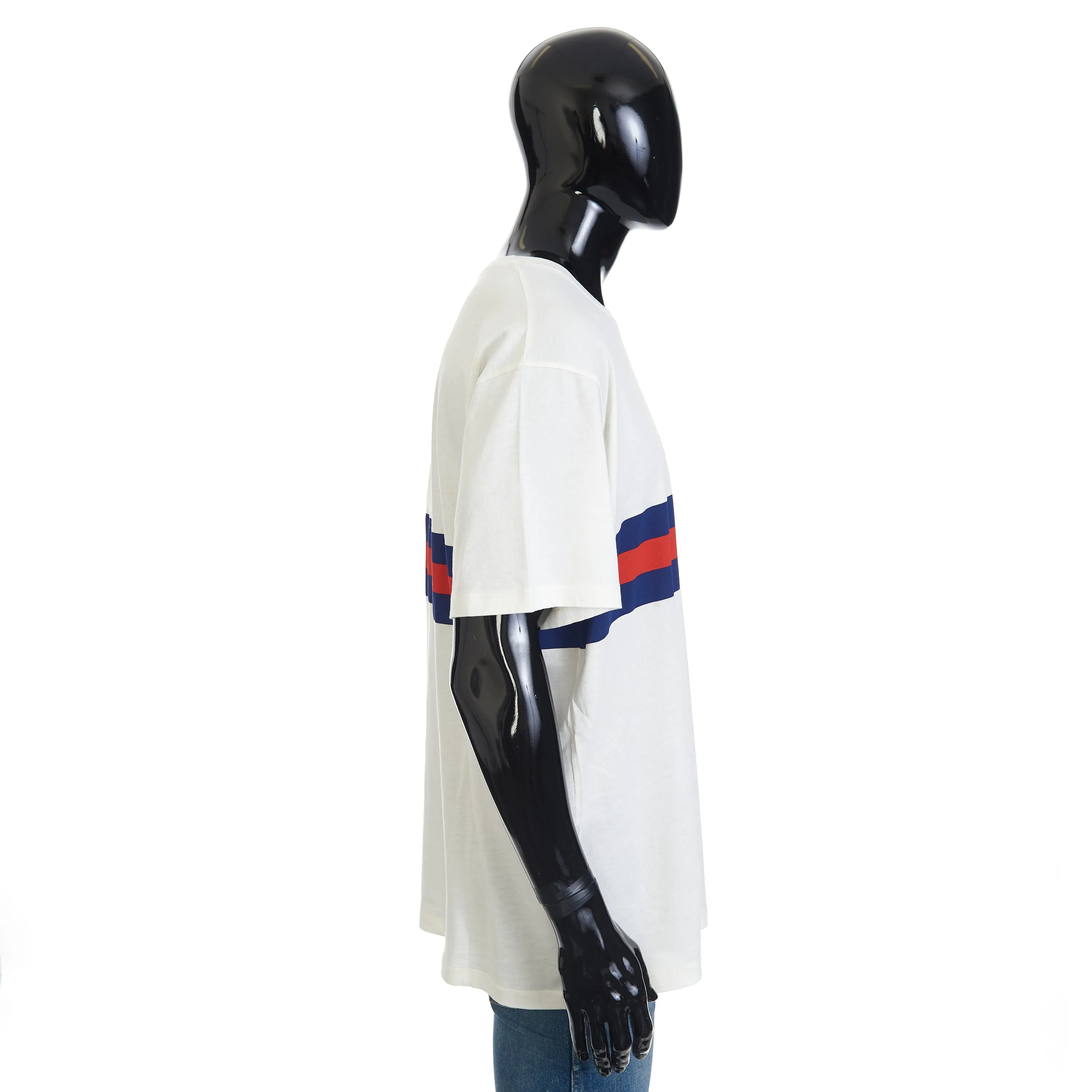 T-Shirt With Interlocking G In White Cotton Jersey