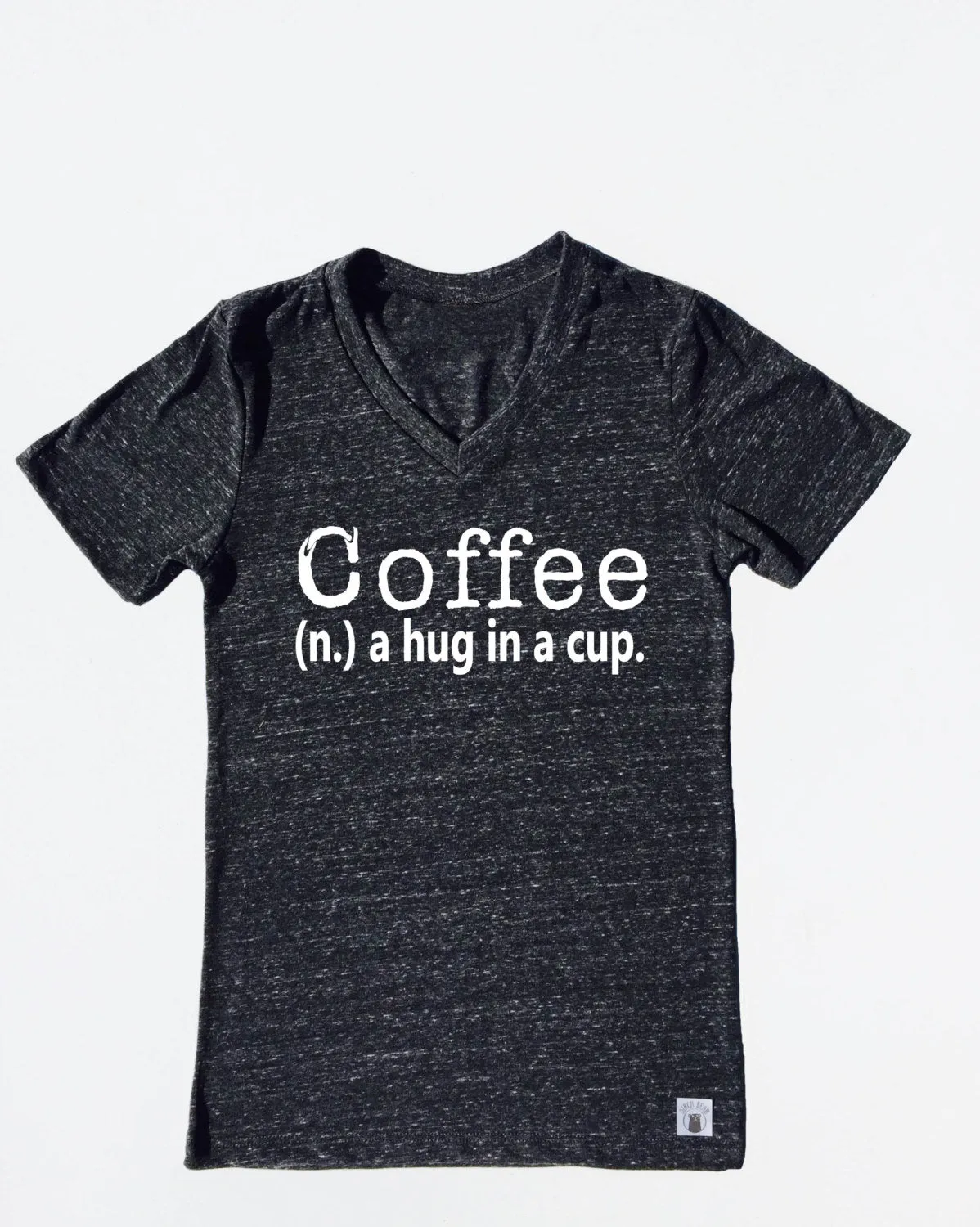 Unisex Tri-Blend V-Neck T-Shirt Coffee A Hug In A Cup