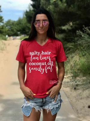 Unisex V Neck - Lake Shirt - Lake T Shirt - Beach Shirt - Vacation Shirt - Vacay Shirt - Summer Shirt -