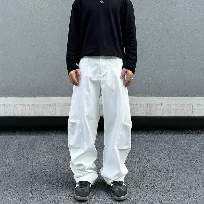 Wide-Leg Casual Pockets Pants